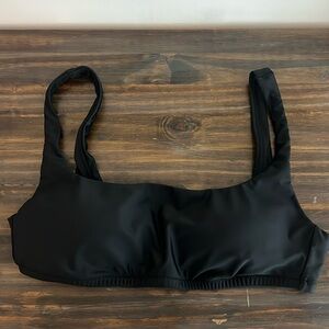 J. Crew Squareneck Bikini Top - Black - Size M